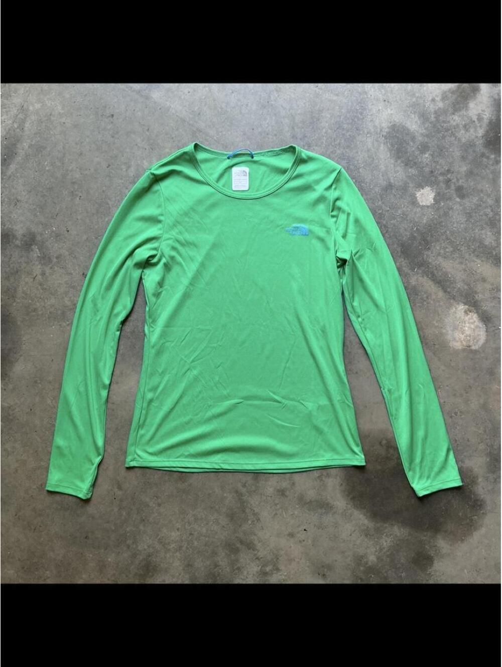 The North Face green long sleeve shirt